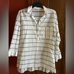 beachlunchlounge White and Blue Striped Shirt.